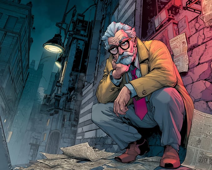 design comic book characters and illustrate comic panels