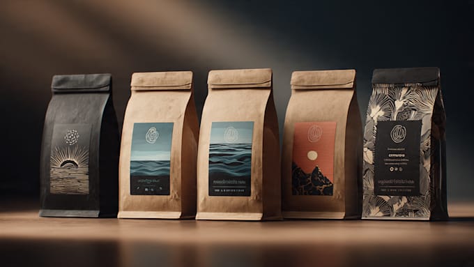 create coffee label and packaging design