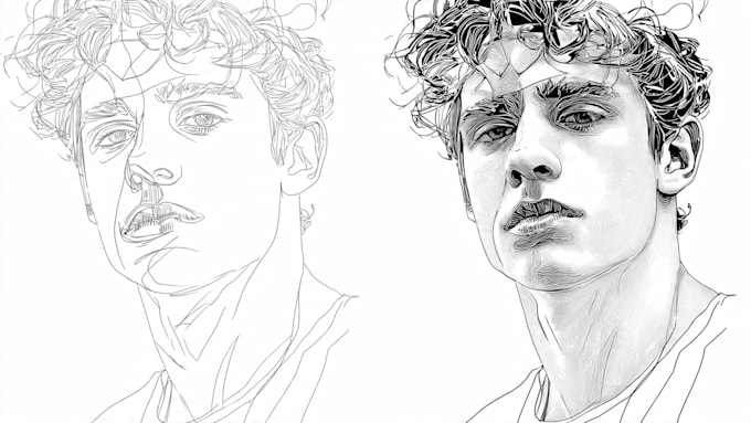 do vector line art drawing