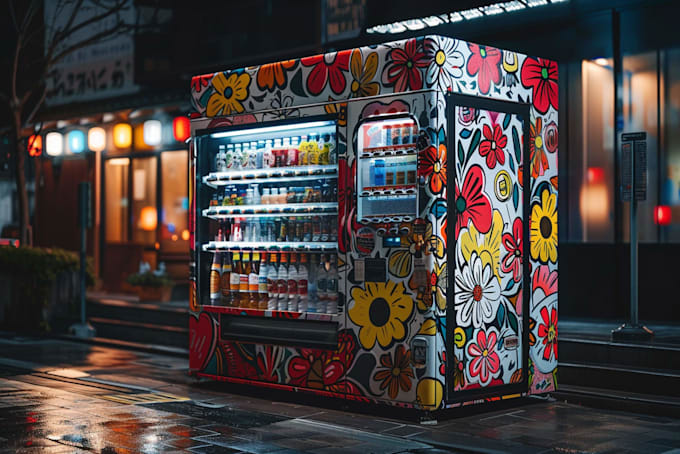 design vending machine wrap design and car wraps