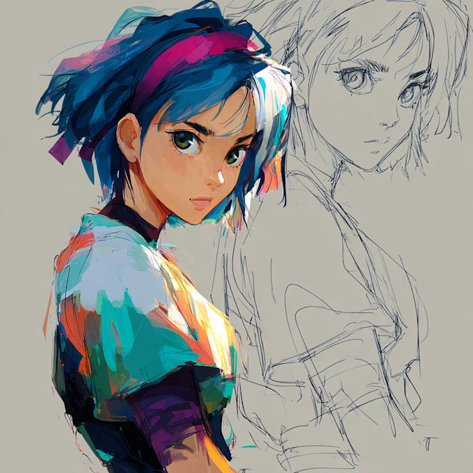 draw anime character art