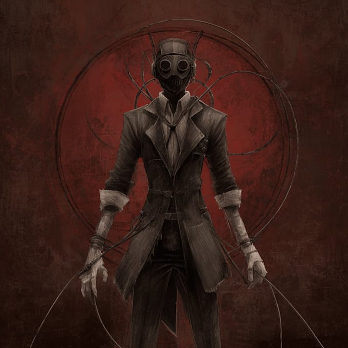 draw a metal, horror, dark art