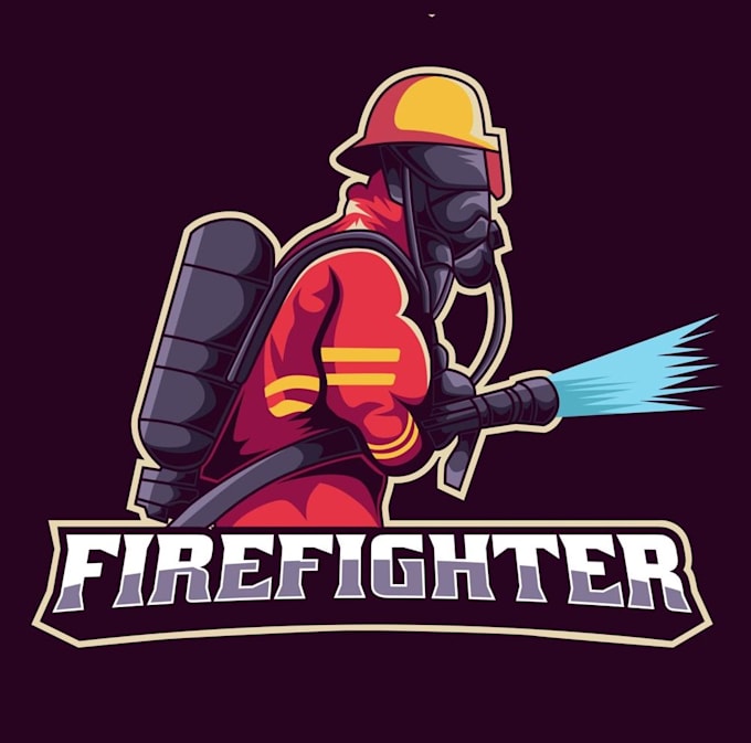 create bold fire rescue, firefighter and station logo