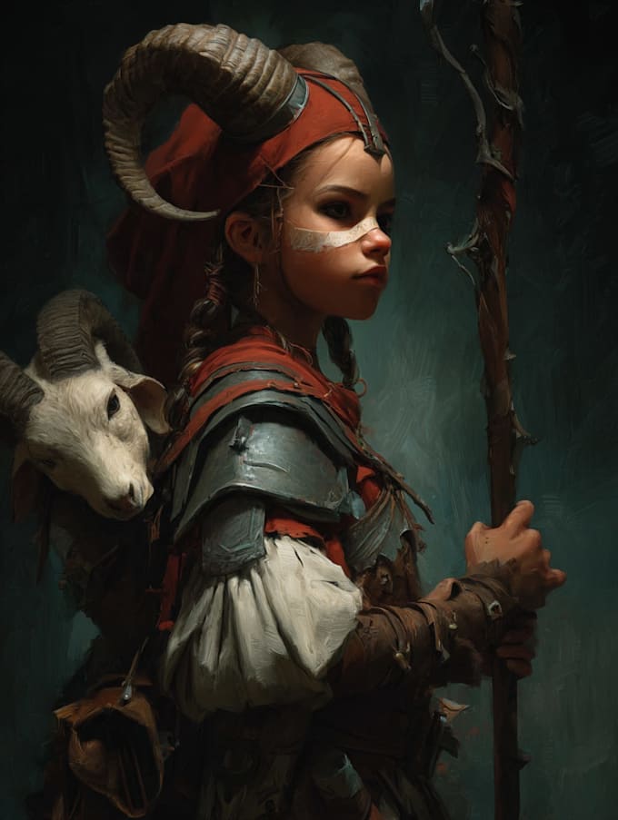 create original fantasy character concept art and design
