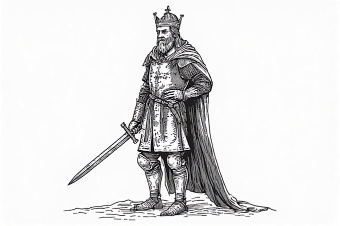 make a medieval woodcut style illustration