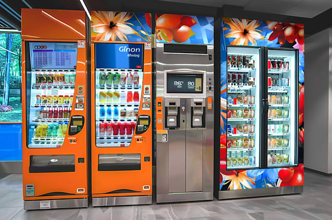 design a unique vending machine wrap