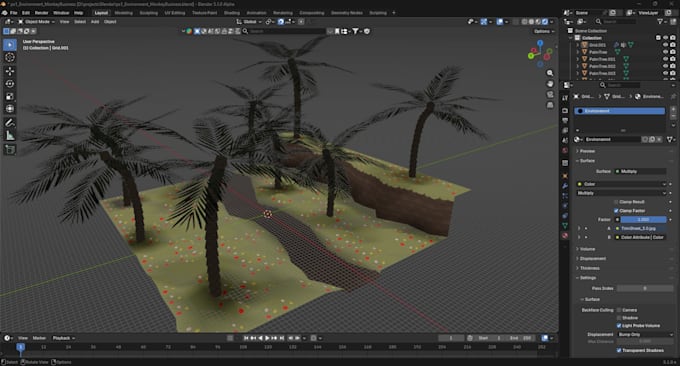 do a low poly game asset in 3d