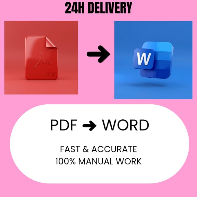 convert PDF to word or do accurate typing work