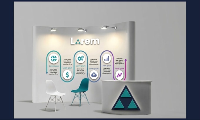 create professional backdrop booth, trade show booth design