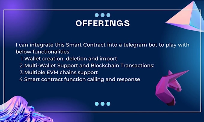build telegram or discord bot with blockchain integration like unibot