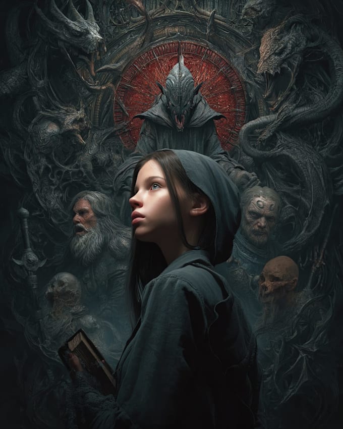 create a professional horror book cover