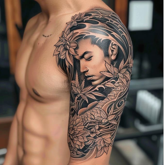unique realistic tattoo design