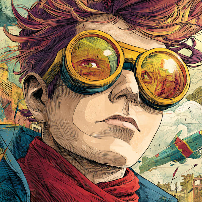 comic book illustration with comic book illustrator