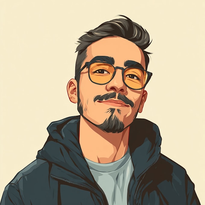 design amazing vector cartoon portrait