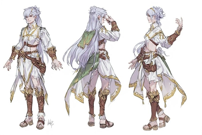 Make a fantasy character art and concept art for you by Achachus | Fiverr