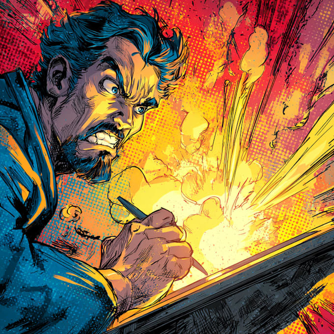 create detailed comic book panels and pages