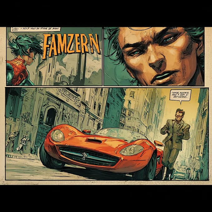 draw comic book storyboard and visual sequences