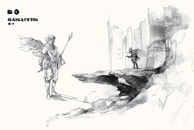 draw ink and pencil illustration for you