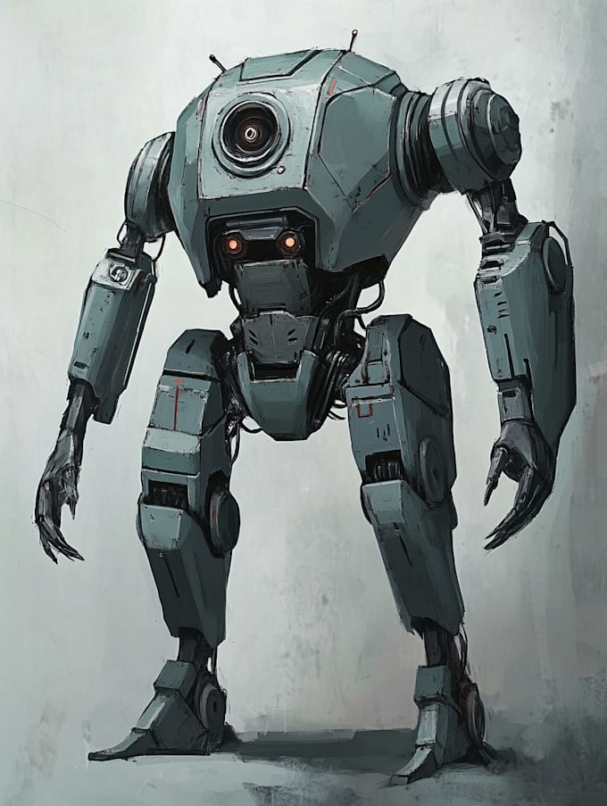illustrate your , robot and armored characters