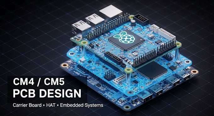 design custom raspberry pi cm4 cm5 carrier board pcb, hat embedded systems