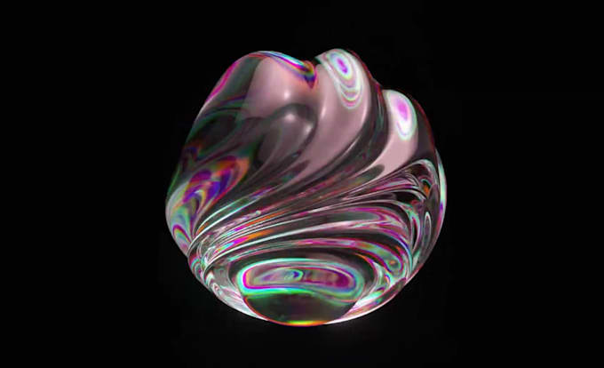 create 3d abstract animation loop, motion design and seamless visuals