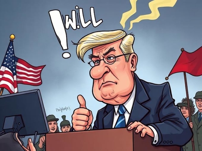 do a political cartoon art