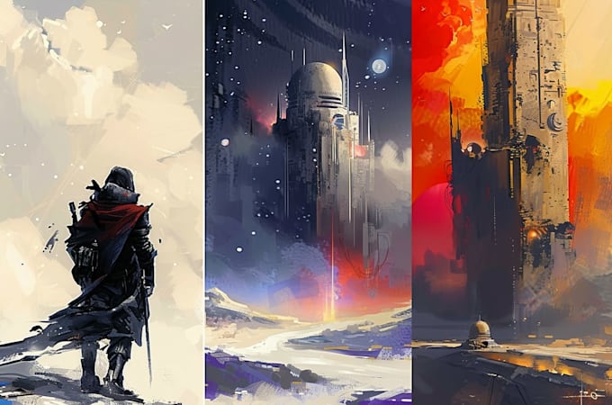 paint sci fi or fantasy concept art for you