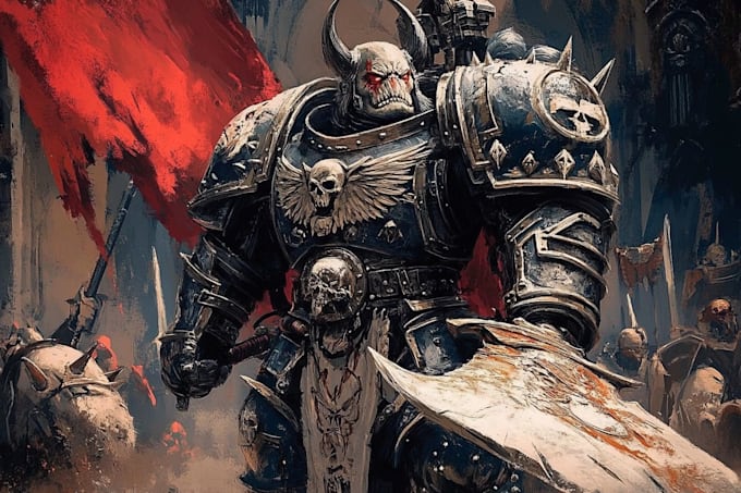 design warhammer miniature concept or tabletop character art