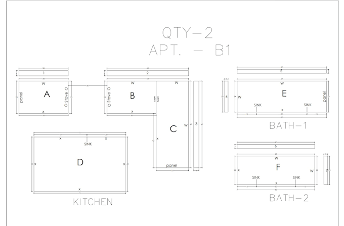estimate countertop and shop drawings
