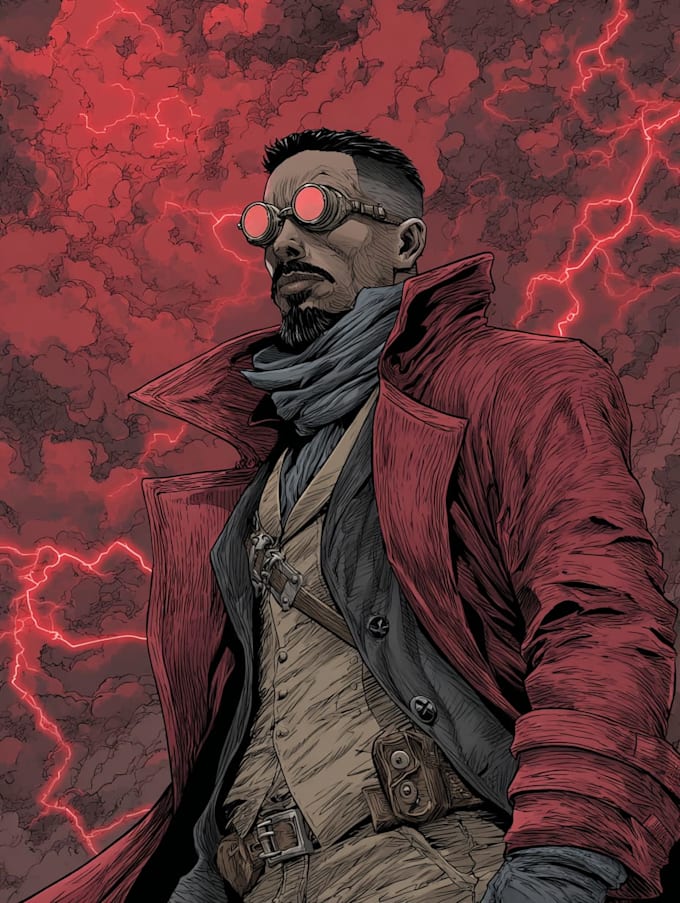 illustrate comic book characters with dynamic poses