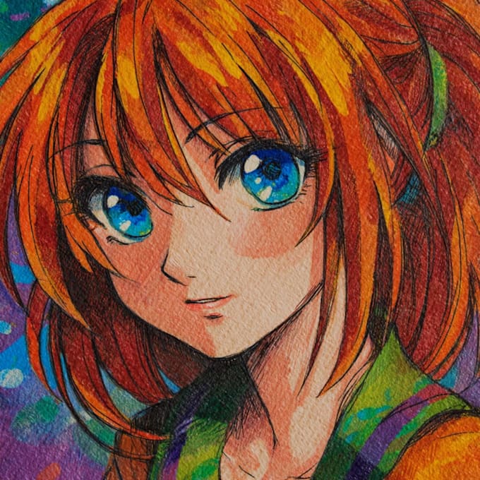 draw anime, original character art