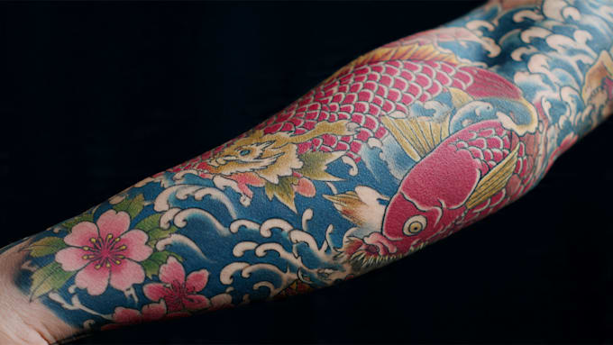 make a traditional japanese irezumi tattoo