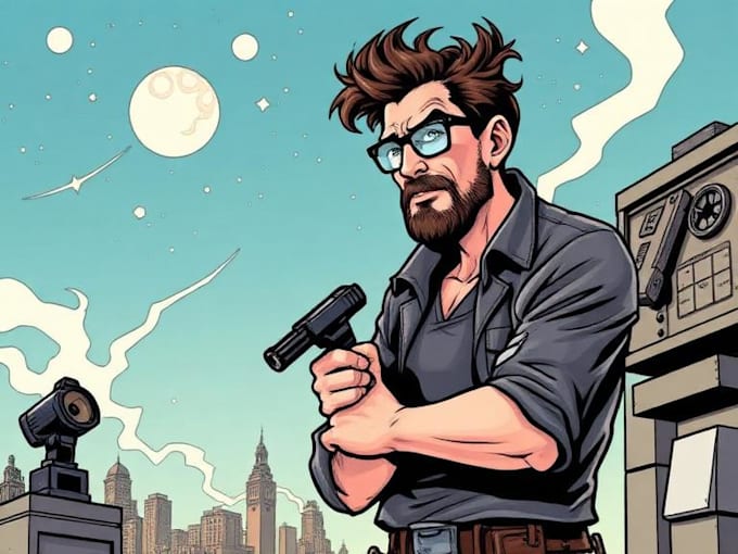comic book illustration with comic book illustrator
