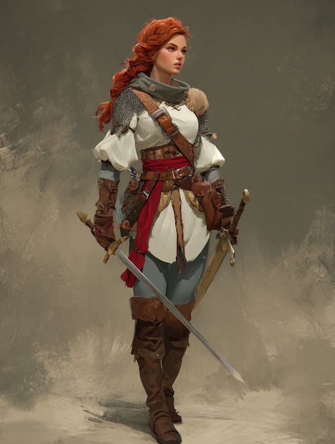 draw custom dnd character illustration or character sheet