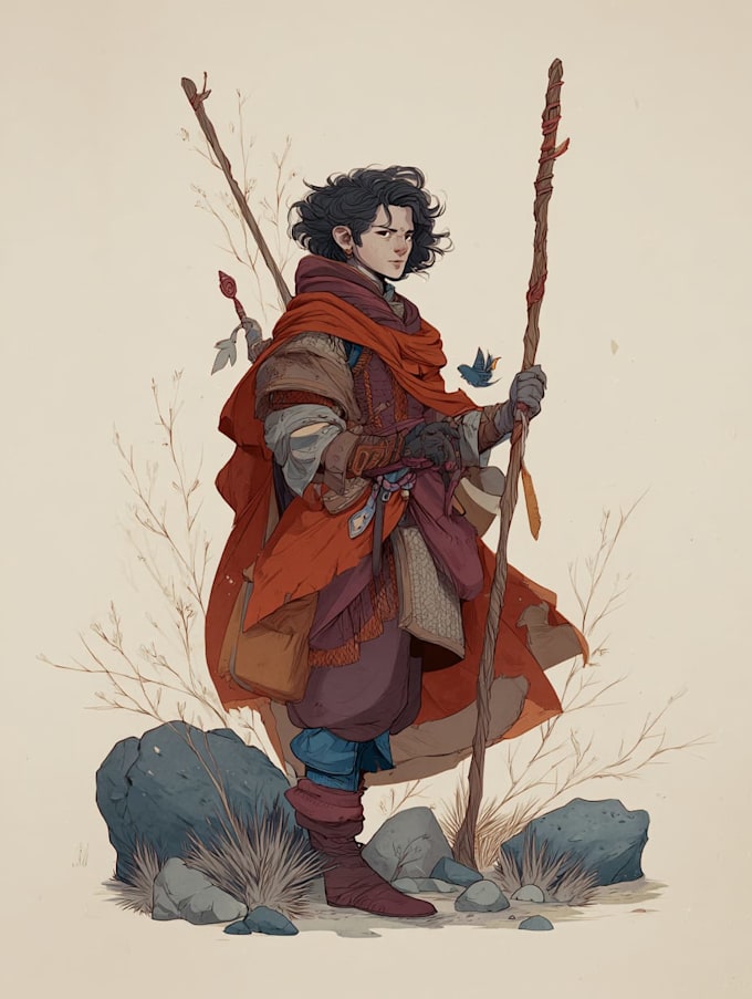 draw dnd character art, fantasy dnd party or concept art