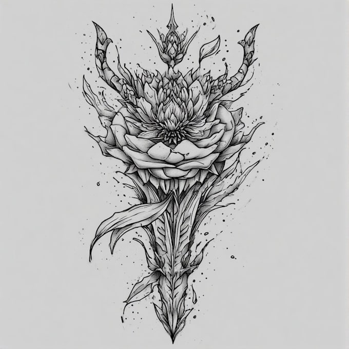 design a modern and minimalist tattoo design