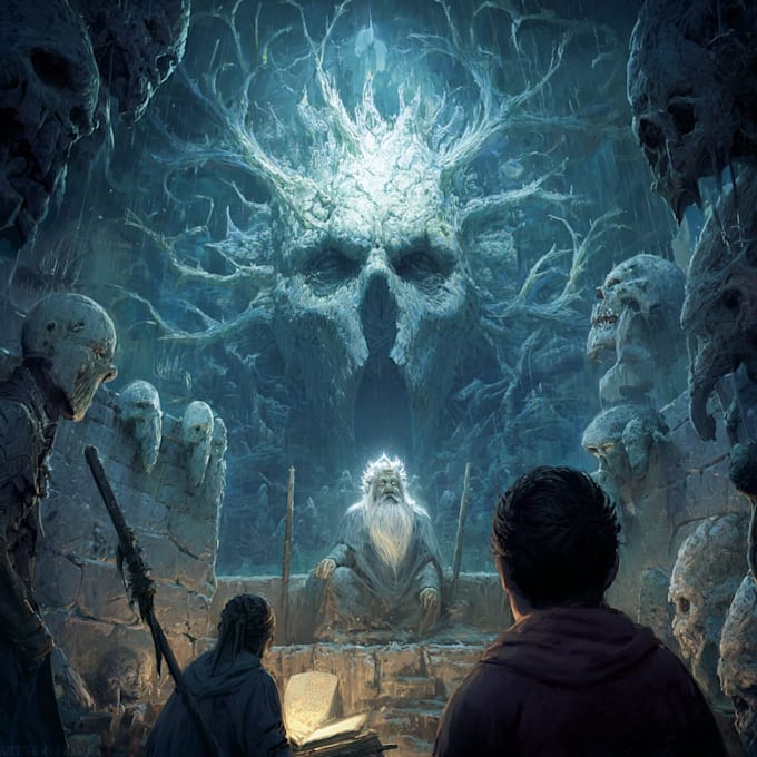 create cinematic dark fantasy horror art