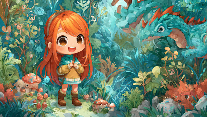 draw cute chibi character for any purposes