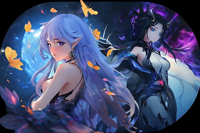 create anime chibi character illustration
