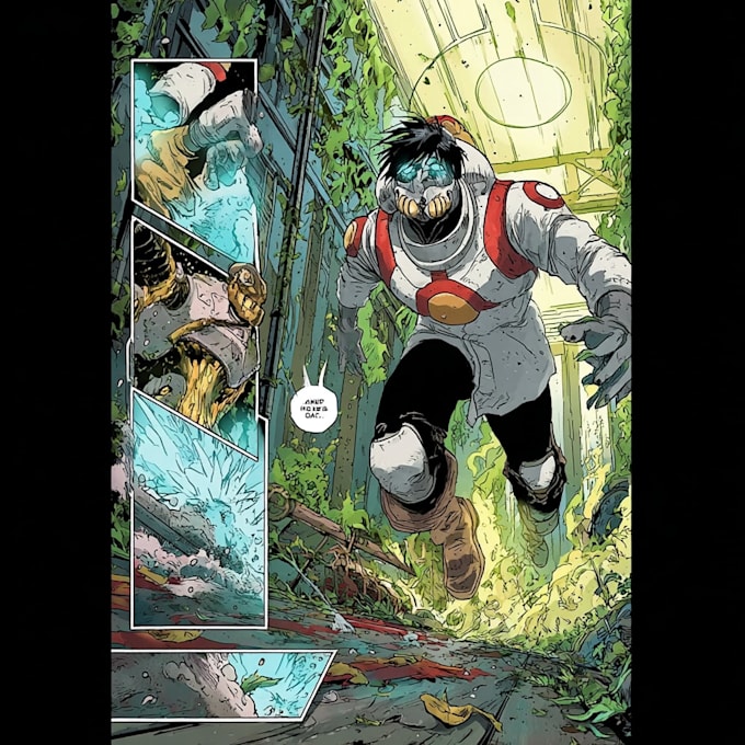 comic book illustration, comic graphic novel