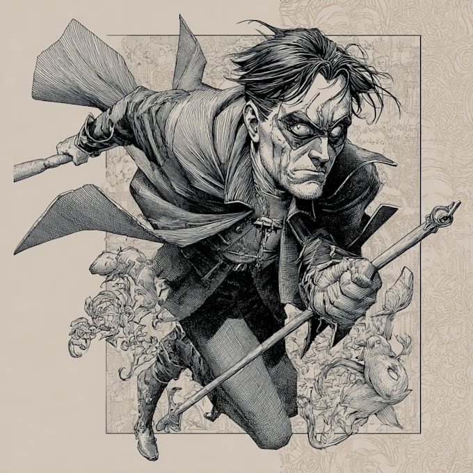 comic book illustration with comic book illustrator