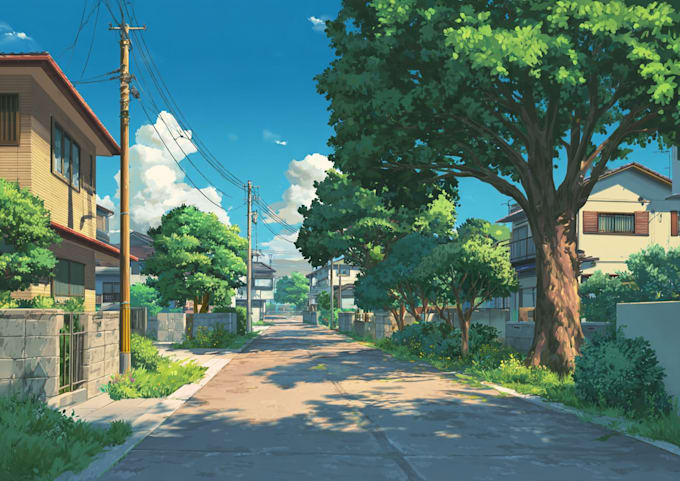 draw anime background and environment art