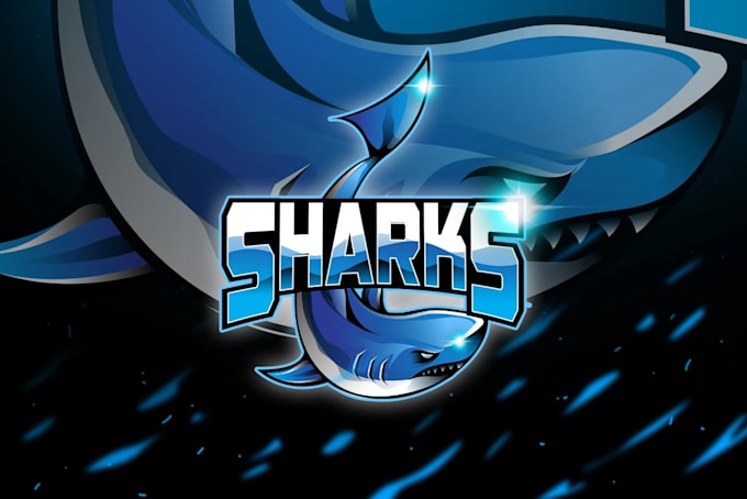 do high quality custom incredible shark logo