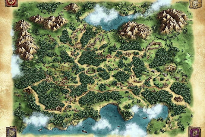design hand drawn artistic maps with unique style