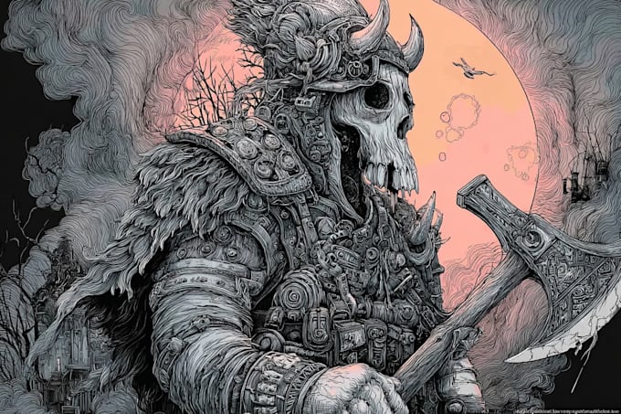 create dark art illustration