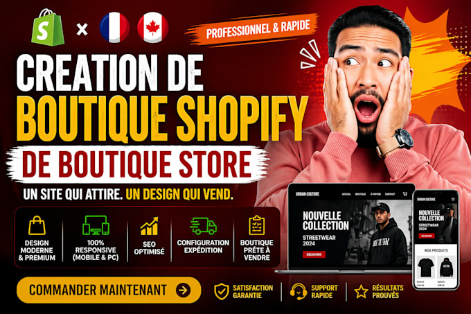 concevoir une boutique shopify pour un client francophone