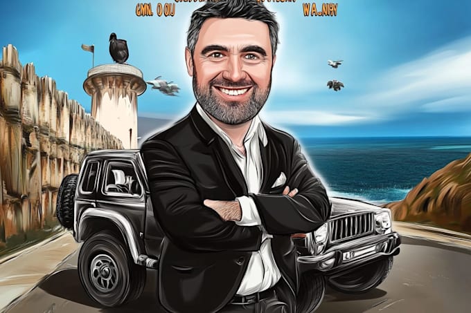 create amazing cartoon caricature potrait for you