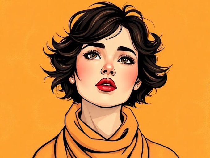 detailed awesome vector art portrait art