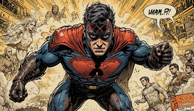 comic book illustration, comic graphic