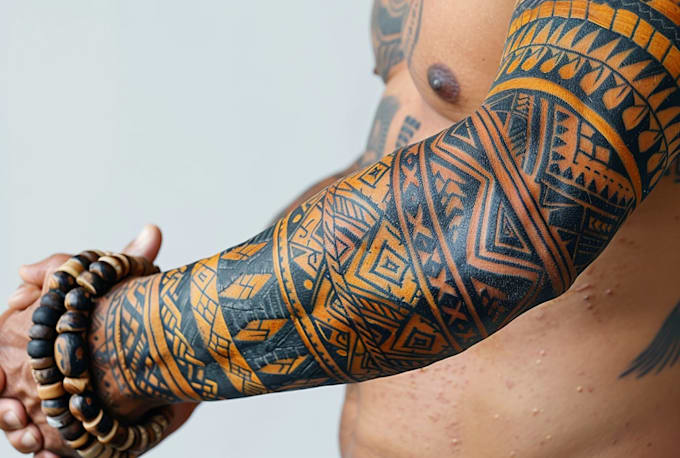create your custom tribal polynesian tattoo sleeve